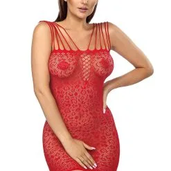 Angels Never Sin Robe érotique En Résille Rouge Semi-transparente Rubi - Angels Nevers Sin