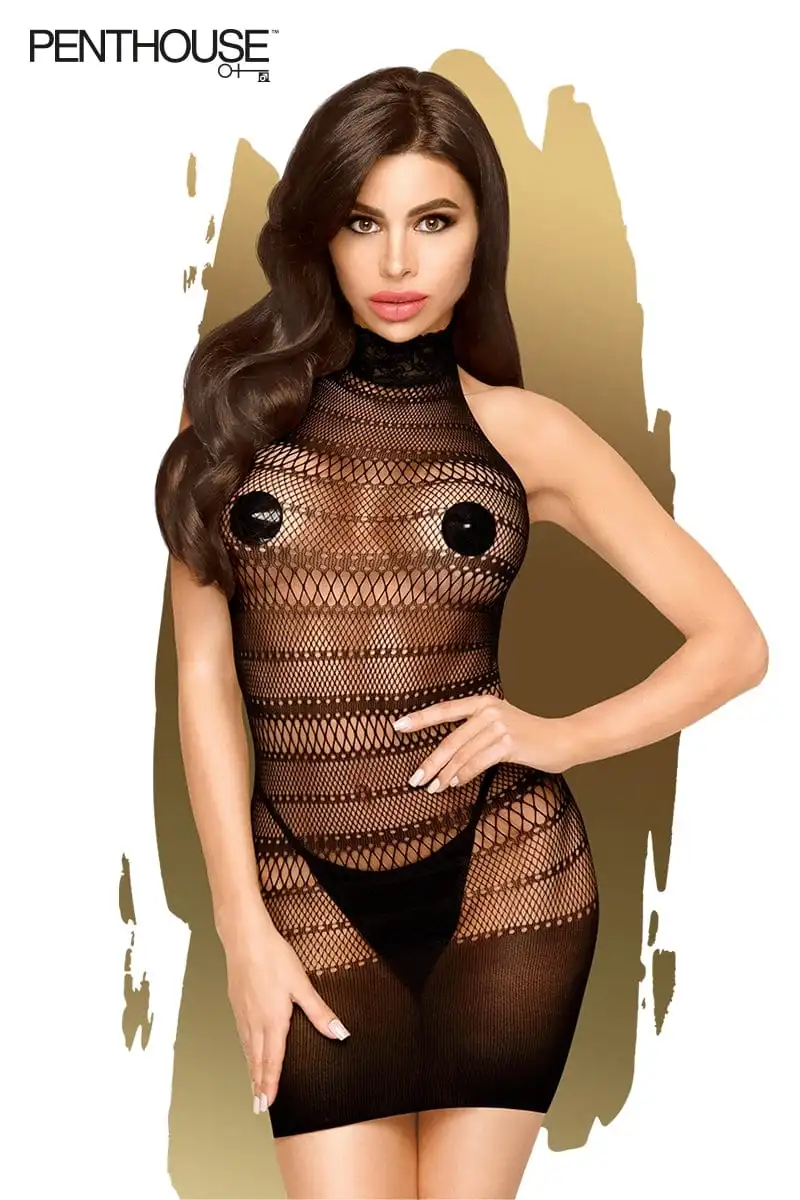 Robe Sexy Moulante En Résille Pour Femme Coquine Epic Night - Penthouse 1 Robe Sexy Moulante En Résille Pour Femme Coquine Epic Night - Penthouse