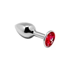 Rosebud Pour Plaisir Intime Anal Métal Avec Strass Rouge S 6,3cm - Alive