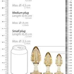 Set 3 Plugs Pailletés Dorés En Acrylique Pour Plaisir Anal Unisexe - Ouch! 6 Set 3 Plugs Pailletés Dorés En Acrylique Pour Plaisir Anal Unisexe - Ouch! -LINGERIES Soldes set 3 plugs pailletes dores en acrylique pour plaisir anal unisexe ouch only love 34042325369012