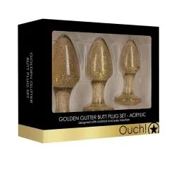 Set 3 Plugs Pailletés Dorés En Acrylique Pour Plaisir Anal Unisexe - Ouch! 7 Set 3 Plugs Pailletés Dorés En Acrylique Pour Plaisir Anal Unisexe - Ouch! -LINGERIES Soldes set 3 plugs pailletes dores en acrylique pour plaisir anal unisexe ouch only love 34042325532852