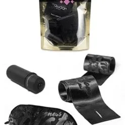 Kit Accessoires Coquins Vibromasseur + Menottes + Masque - Bijoux Indiscrets