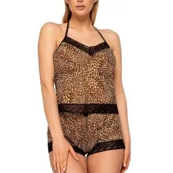 Ensemble 2 Pièces Shorty Et Caraco En Tulle Imprimé Elvera - Anaïs Lingerie