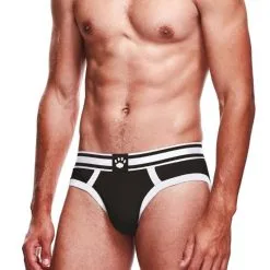 Slip Noir Et Blanc Slip De Sport Avec Coquille Confortable - Prowler