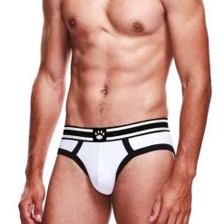 Slip Prowler Blanc Avec Bande Blanc Et Noir - Prowler