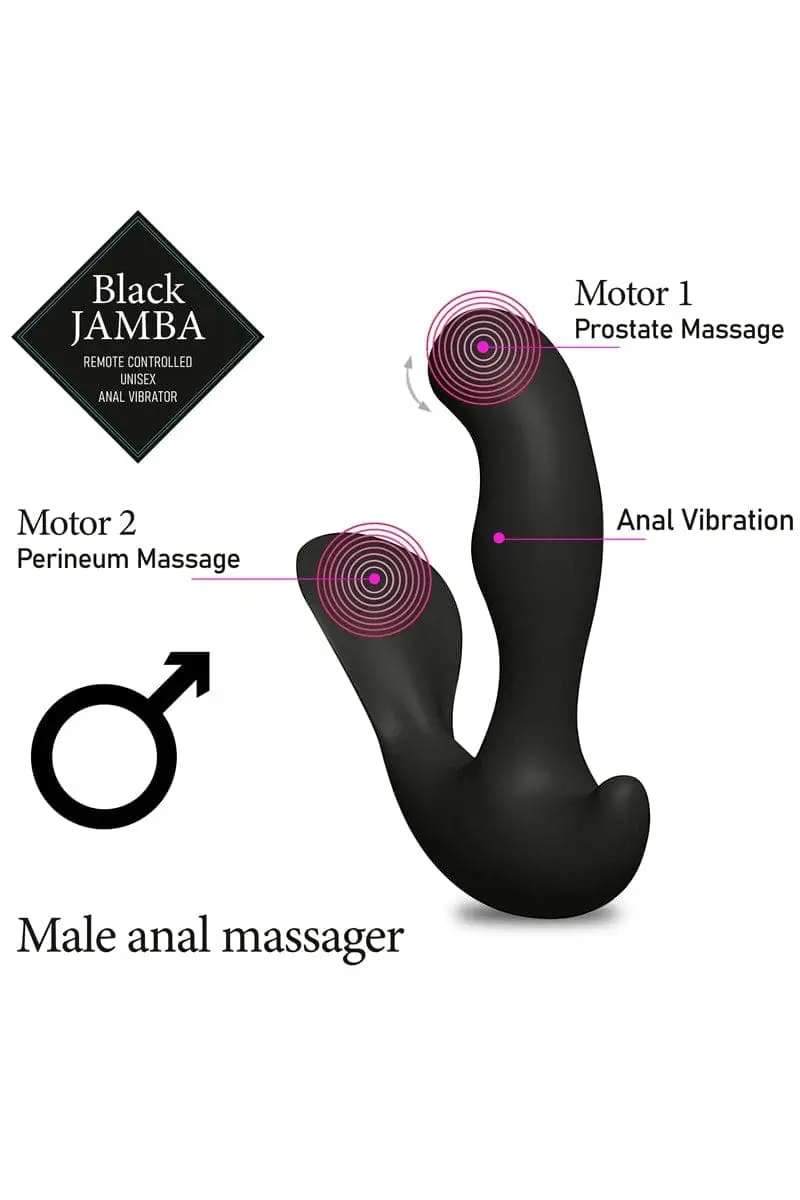 FeelzToys Stimulateur Anal Chauffant + Vibrant Télécommandé Unisexe - Black Jamba 2 FeelzToys Stimulateur Anal Chauffant + Vibrant Télécommandé Unisexe - Black Jamba – Image 2