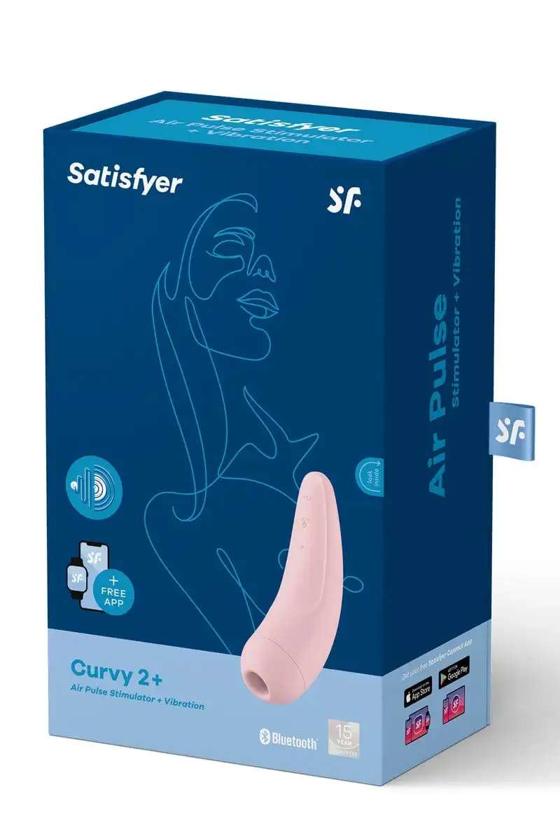 Stimulateur Clitoridien Air Pulsé Connecté Curvy 2+ Rose 13,4cm - Satisfyer 5 Stimulateur Clitoridien Air Pulsé Connecté Curvy 2+ Rose 13,4cm - Satisfyer – Image 5