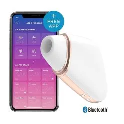 Stimulateur Clitoridien Ondes + Vibrations Love Triangle Blanc - Satisfyer