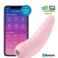 Stimulateur Clitoridien Air Pulsé Connecté Curvy 2+ Rose 13,4cm - Satisfyer