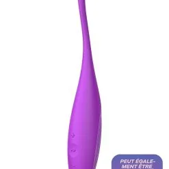 Stimulateur Vibrant Connecté Twirling Joy Fuchsia 18cm De Long - Satisfyer