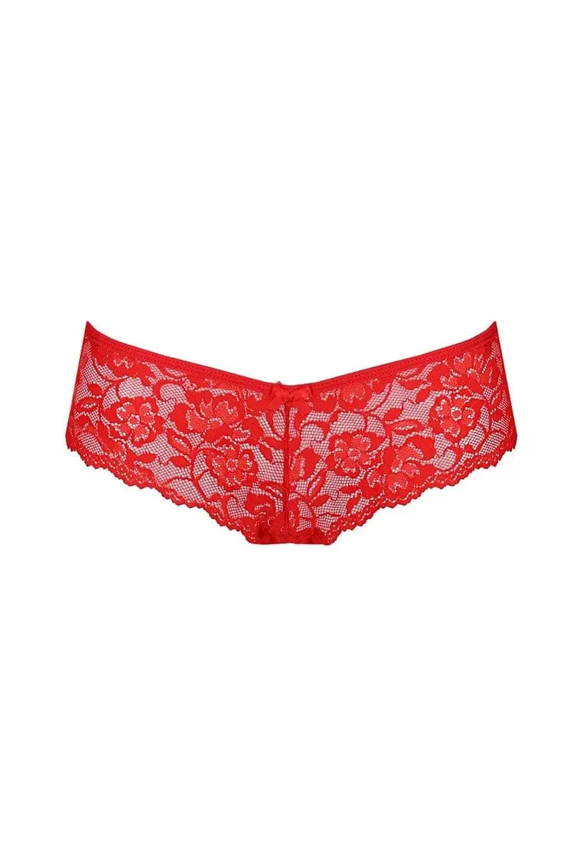 Passion Lingerie String Dentelle Taille Basse Confort Avec Noeud Sexy Rouge Raja - Passion 3 Passion Lingerie String Dentelle Taille Basse Confort Avec Noeud Sexy Rouge Raja - Passion – Image 3