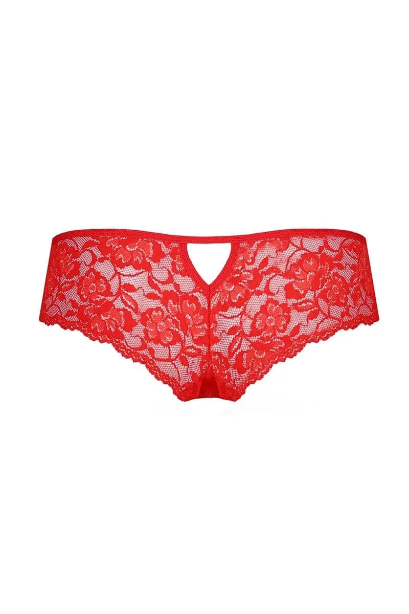 Passion Lingerie String Dentelle Taille Basse Confort Avec Noeud Sexy Rouge Raja - Passion 4 Passion Lingerie String Dentelle Taille Basse Confort Avec Noeud Sexy Rouge Raja - Passion – Image 4