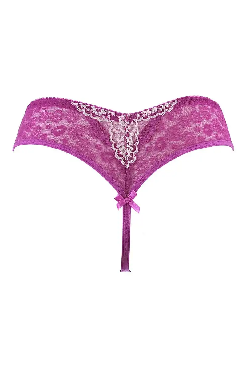 String Fuchsia Dentelle Sexy V-9748 - Axami 2 String Fuchsia Dentelle Sexy V-9748 - Axami – Image 2