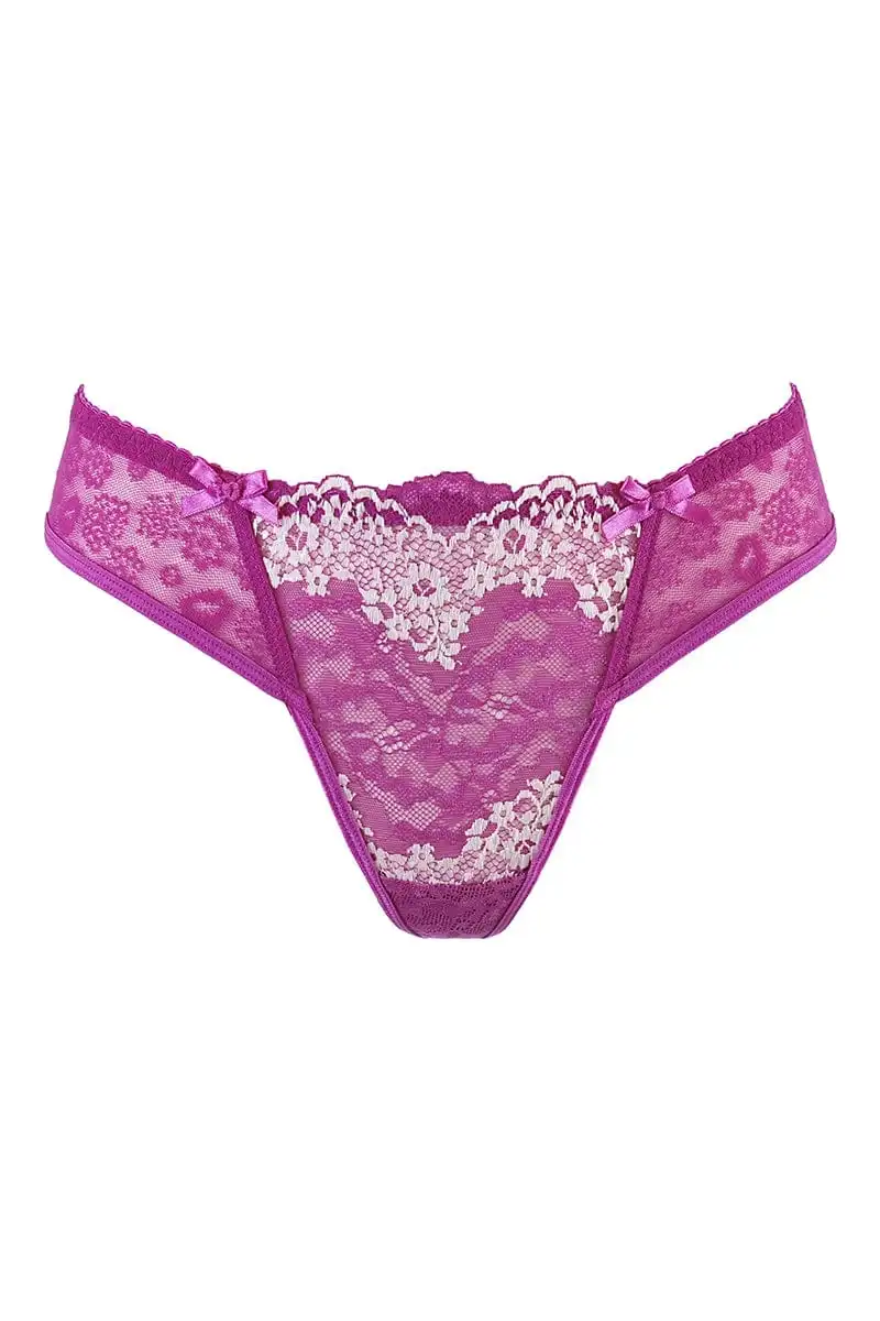 String Fuchsia Dentelle Sexy V-9748 - Axami 4 String Fuchsia Dentelle Sexy V-9748 - Axami – Image 4