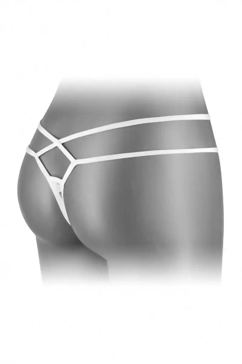 String Ouvert Blanc En Dentelle Ornée Mylene - Fashion Secret 3 String Ouvert Blanc En Dentelle Ornée Mylene - Fashion Secret – Image 3