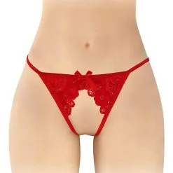 String Ouvert Sexy Femme Sandra Rouge TU - Fashion Secret