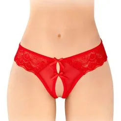 String Sexy Ouvert Alicia Rouge Taille Unique - Fashion Secret