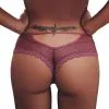Tanga Femme Sexy Bordeaux En Dentelle Bordures Fesses - Paris Hollywood