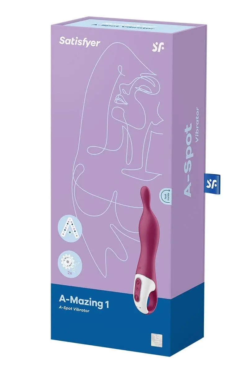 Vibromasseur Puissant A-Mazing 1 Rechargeable Et étanche Bordeaux - Satisfyer 2 Vibromasseur Puissant A-Mazing 1 Rechargeable Et étanche Bordeaux - Satisfyer – Image 2
